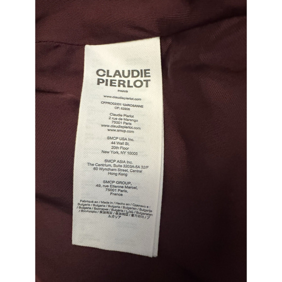 Claudie Pierlot Women's Purple Pleated Cady Mini Wrap Dress Size 40 Us 8 - Picture 11 of 13